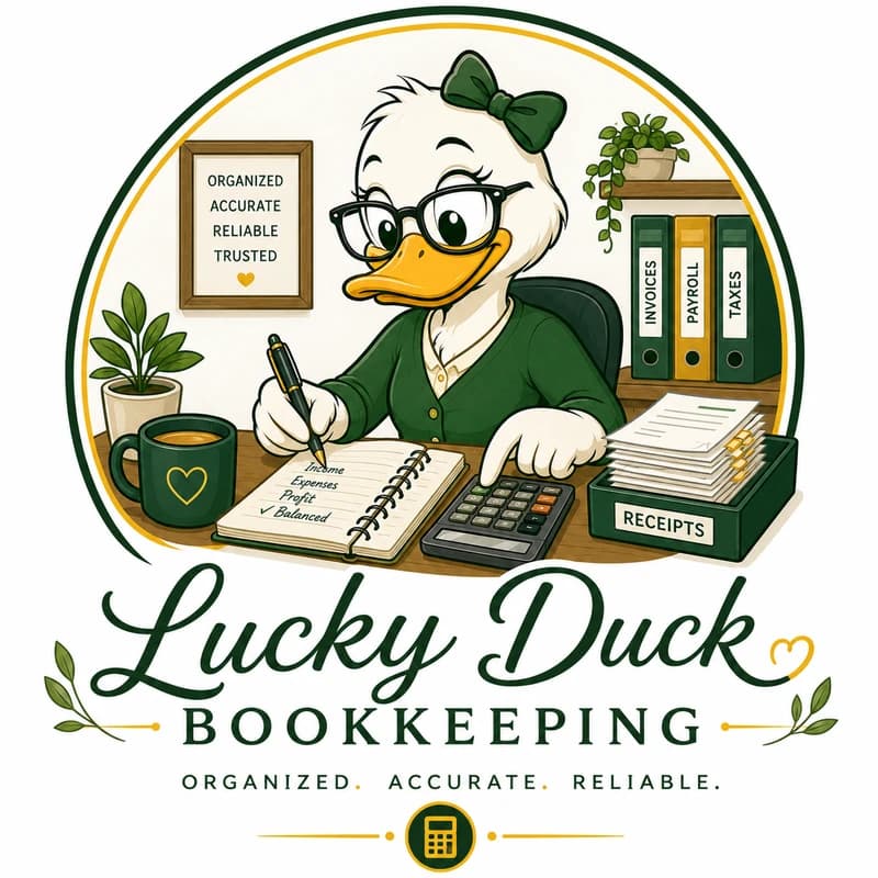 LuckyDuck Bookkeeping logo — Organized. Accurate. Reliable.